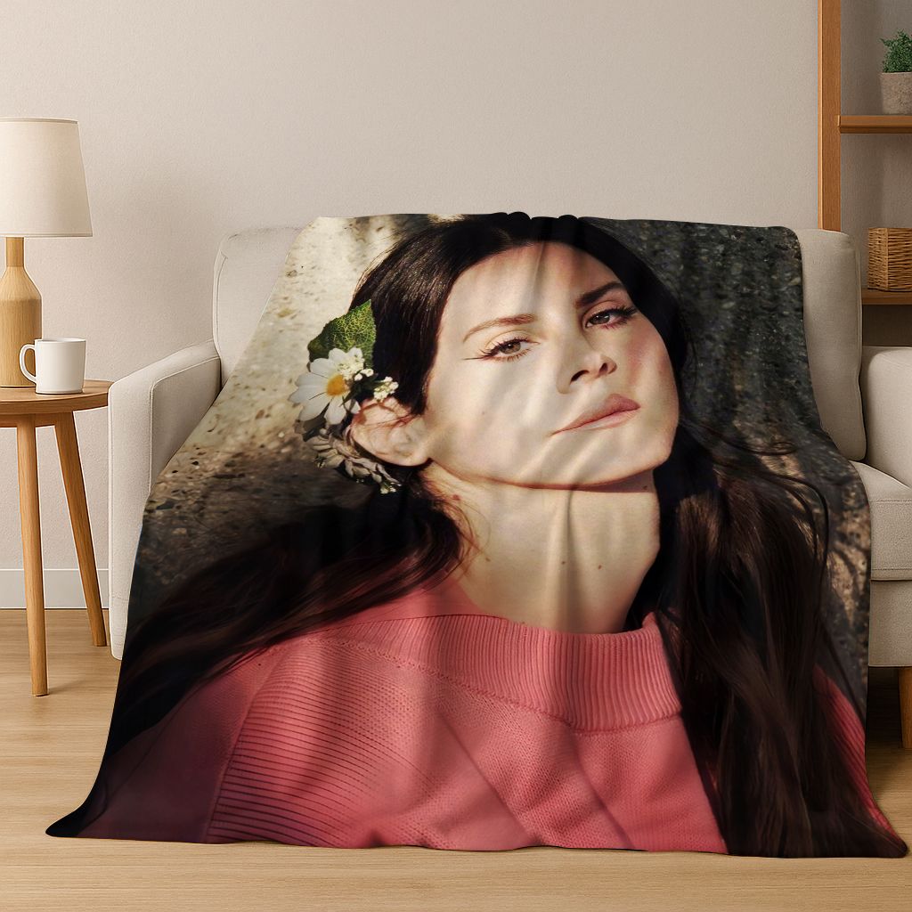 2026 Lana Del Rey Lizzy Grant Cantante Arte Coperta di Flanella, Morbida e Accogliente Coperta da Divano per Casa Camera da Letto Letto Divano Picnic Ufficio Coperta