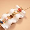 Resin Retro Enamel Bangle Flower Women's Hand Bracelet Light Luxury Baroque Bracelet  Women Girl