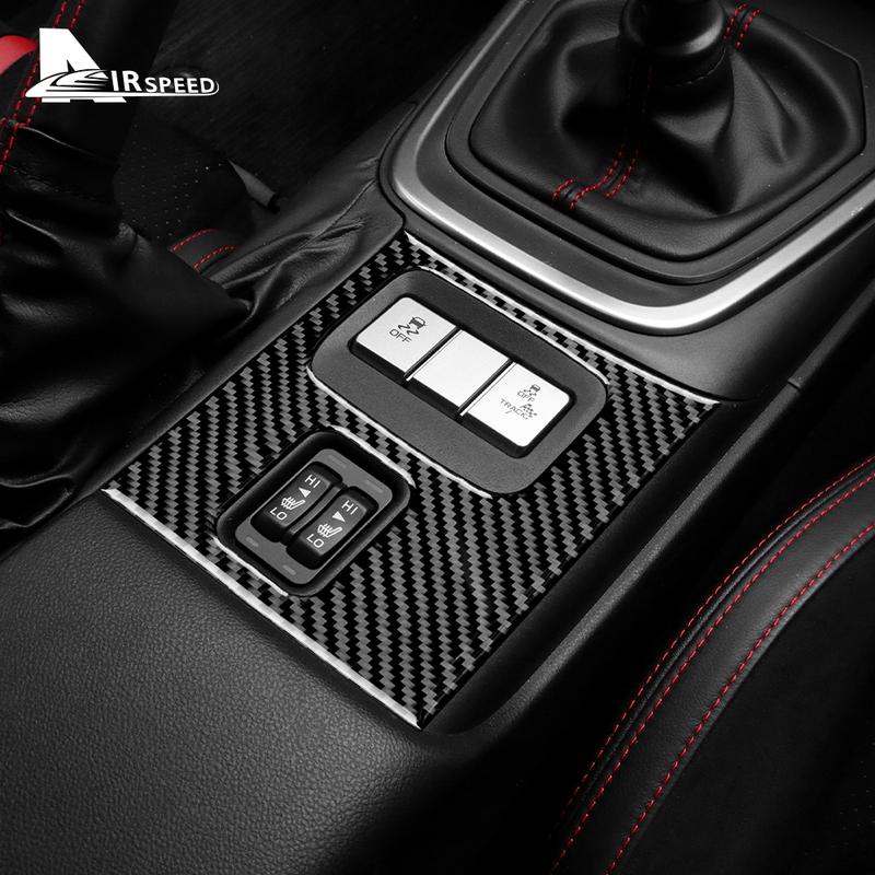 Real Carbon Fiber Seat Heat Button Sticker For Subaru BRZ Toyota GR86    2024 Interior Trim  Accessories Car Styling