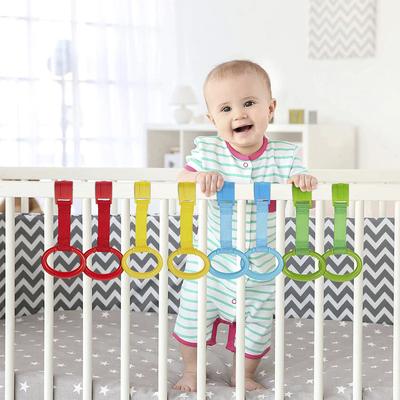 4pcs Baby Crib Pull Rings for Walking Training Baby Stand Up Ring Protection Ergonomic Baby Cot Rings Walking Assistant Rings