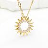 Sun Sunflower 925 Sterling Silver Pearl Necklace Female Personality ins Style Simple Temperament Jewelry Silver