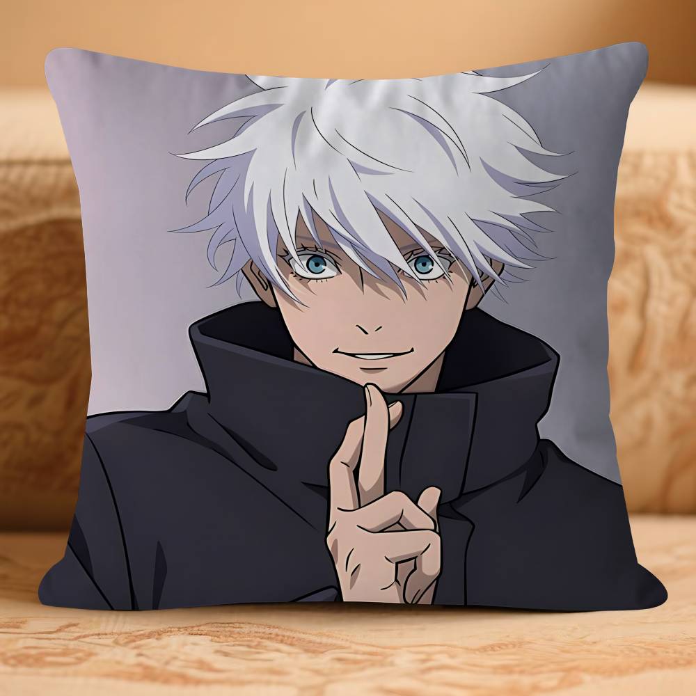 Satoru Anime GojoS Pillow Case Removable Washable Cushion Cover – All-Season Soft Linen