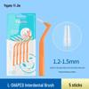 Yijie L-shaped Dental Floss & Interdental Brush - Super Fine Soft Bristles for Orthodontic Gap Cleaning