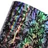 Silver Black Chrome DIY Car Holographic High Glossy Forged Carbon Vinyl Wrap Film Self Adhesive Motorcycle Vinyl Wrap Film