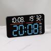 Creative RGB Color-Changing LED Wall Clock 6651R - Multifunctional Digital Display for Living Room