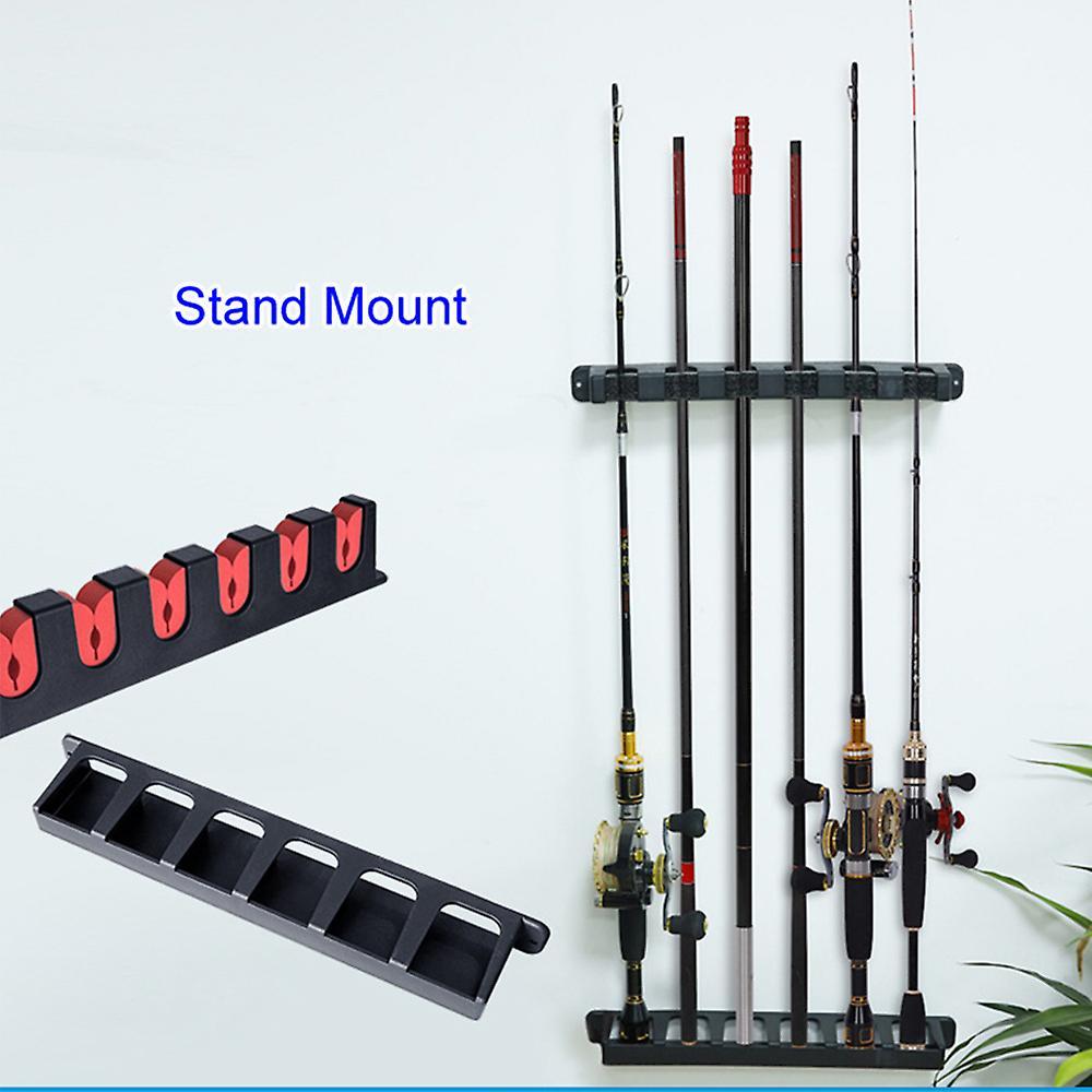 Durable ABS Fishing Rod Holder Vertical/Wall Mounted Fishing Pole Display Stand