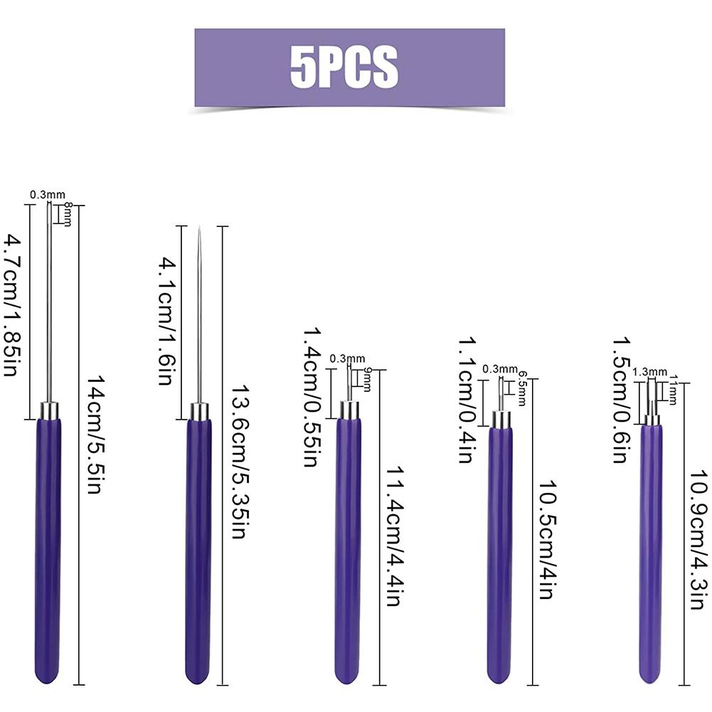 Good-Quilling Tools Set,5Pcs Paper Flower Tools,Quilling Slotted Tools For Rolling Paper Flowers Crafts DIY Beginners