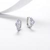 S925 Sterling Silver Gold Plated Full Moissanite Ear Studs Hoop Earrings Snap-on Style All-match Ins Style Stock Women