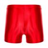 Men Glossy Mid Waist Shorts Elastic Waistband Short Leggings for Yoga Swimwear Sportswear Sleepwear