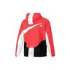 Nike Sportswear Swoosh Color-Block Large Logo Print Hooded Woven Jacket Men Outerwear Red DD5968-657