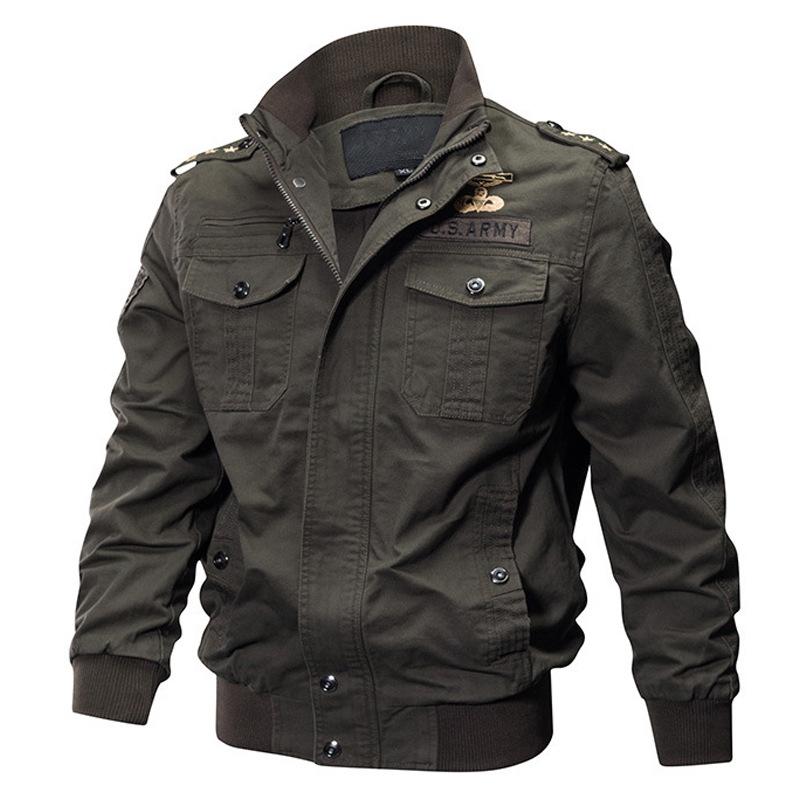 

Spring and Autumn Jacket Men s Jacket Pure Cotton Military Large Size Men s Clothing 6XL