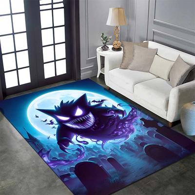 1 STKS Pokémon Gengar Print Cartoon Tapijt Vloerkleed voor Huis Woonkamer Slaapkamer Bank Deurmat Decor Niet-slip Vloermat Kinderkamer Tapijt