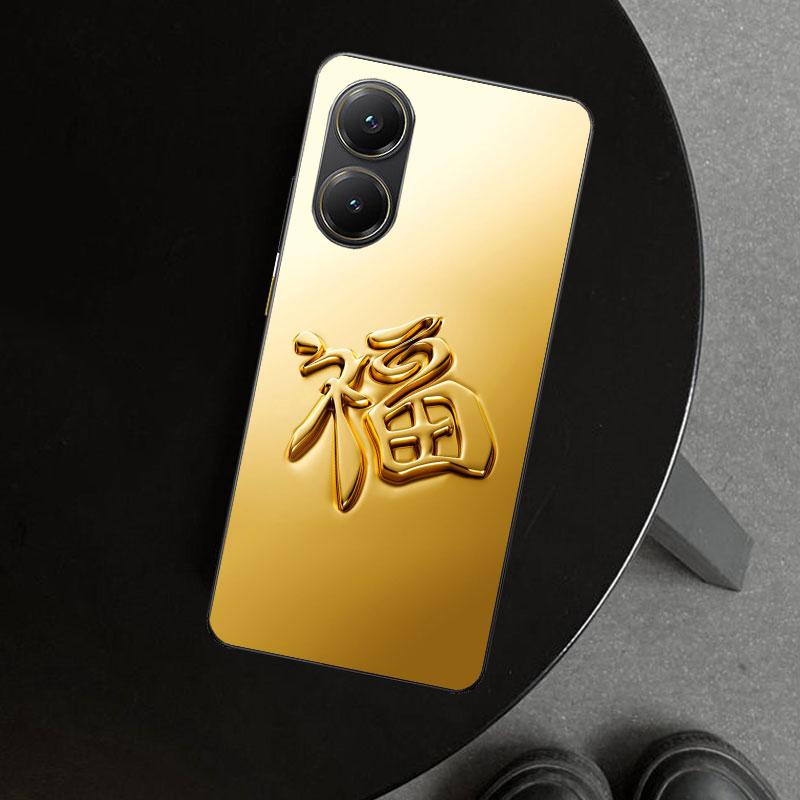 Fine Gold Pattern Printing Phone Case Cover for Xiaomi Poco X6 X5 X7 Pro F7 Ultra Redmi 15C 15 13C 13 12C 12 10C 10 10A 9C 9A 9T