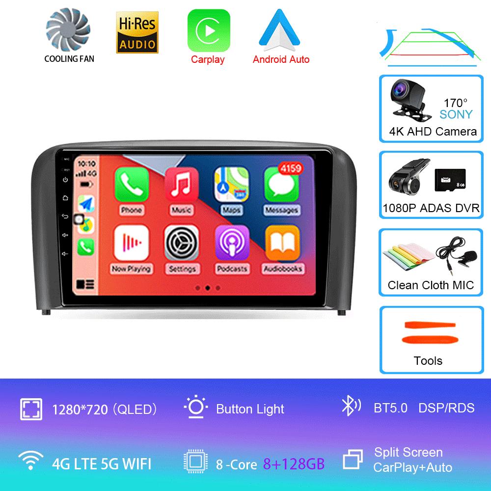 Car Radio Android 14 Carplay Auto 2K Screen Multimedia Player For Volvo S80 2004 2005 2006 2 Din Autoradio Stereo
