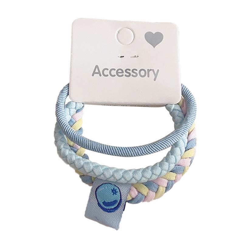 Zweifarbige Candy Twist Geflochtene Haargummis - Dickes, Hochelastisches Band für Frauen