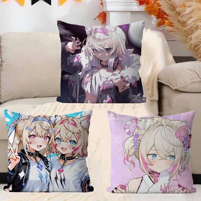 Hololive Mococo Fuwawa Abyssgard Pillow Gift Home Office Decoration Pillow Bedroom Sofa Car Cushion CoverPillow Case
