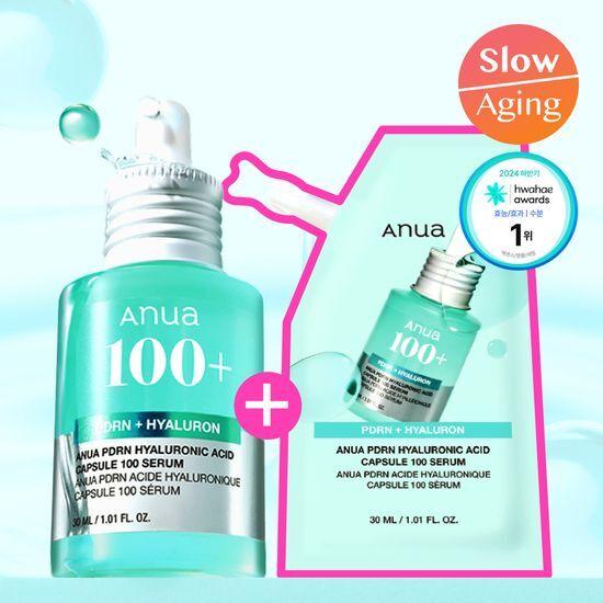 Anua PDRN Hyaluronic Acid Capsules 100 Serum 30mL (+30mL Refill Pack)