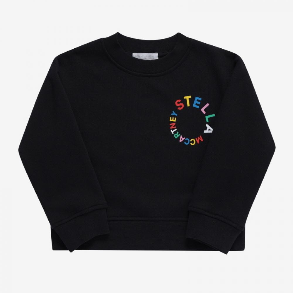 Stella Mccartney Tt4d00 Z0447 930 Round Logo Kids Sweatshirt