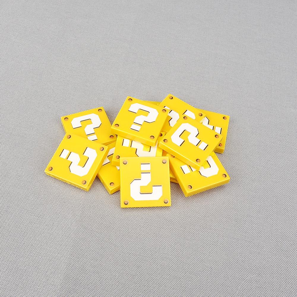 MOC 10PCS Question Mark 3068 2X2 Pattern Building Blocks Light Panel Compatible Board Bricks Particle Game Toy Children Kid Gift