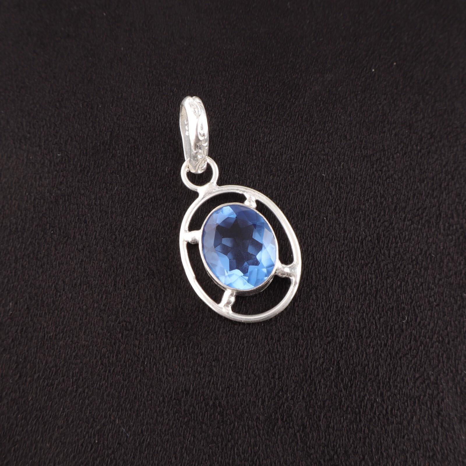 

Oval Tanzanite Gemstone 925Sterling Silver Jewelry December Birthstone Pendant PP-6-2