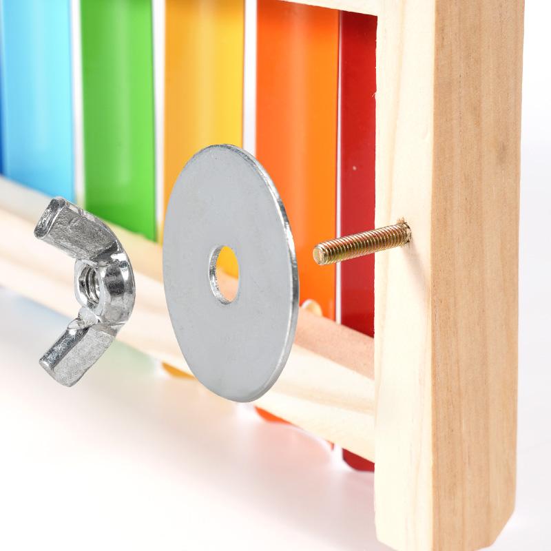 Bird Pets Parrots Toys Parrot Rooster Pecking Xylophone Toy Decor With Sounds Bird Cage Accessories