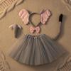 4Piece Elephant Costume with Tutu Skirt | Elastic Waistband, Set, for Halloween