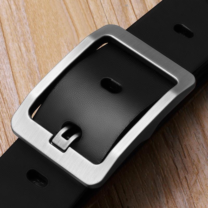 Men'S New Belt Leather Belt Pin Buckle Cowhide Belt Business Leisure Simple Young And Middle-Aged Belt