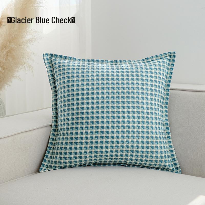 Nordic Retro Houndstooth Linen Pillowcase for Living Room Sofa