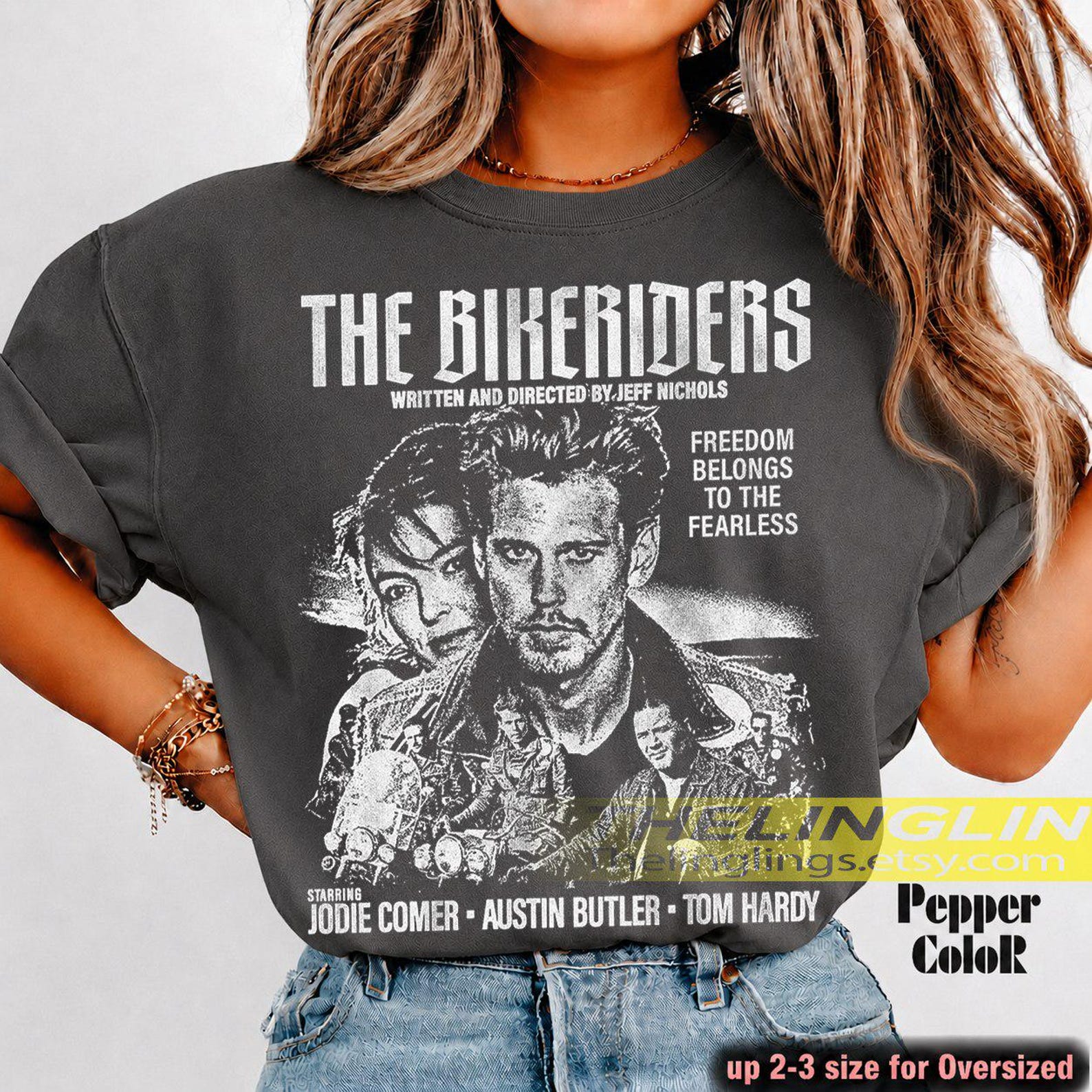The Bikeriders 2024 Movie Unisex Softstyle T-Shirt, Crime Thriller Film Tee, Graphic Tee, Movie Buff Gift, Film Lover Shirt FD 2XL