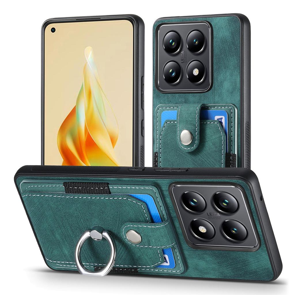 For Xiaomi 14T Phone Case Leather Back Cover with Card Slots Kickstand