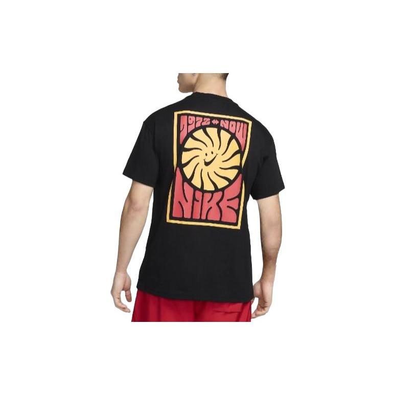 Nike T Shirts Men's Black Crew Neck Moderate Straight Fit FV3721-010