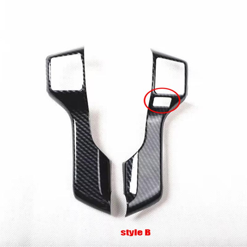 For Toyota Land Cruiser Prado 150 LC150 FJ150 2010-2017 ABS Carbonfiber Inner Steering Wheel Button Cover Trim Car Accessories