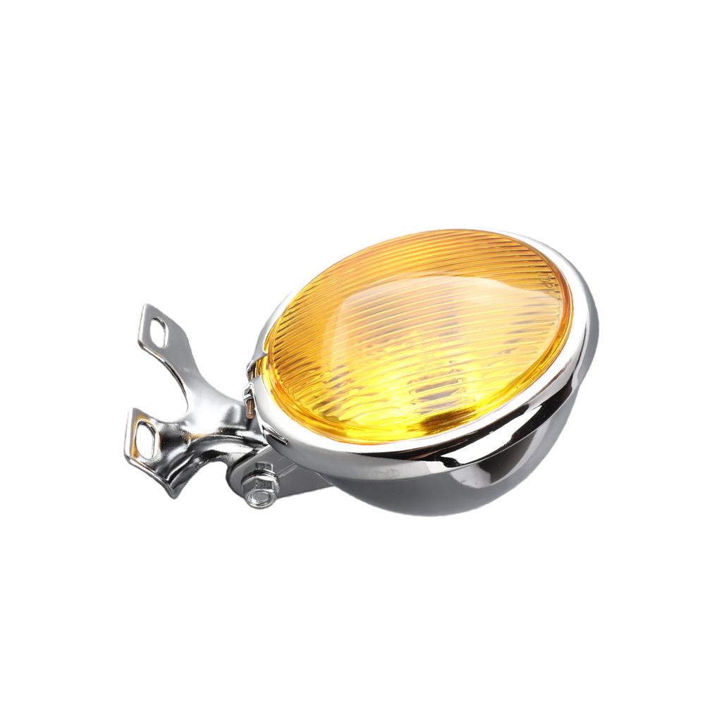 Motorcycle Headlight High Brightness Waterproofing Thickened Metal Shell Retro Motorcycle Front Lamp Electroplated and