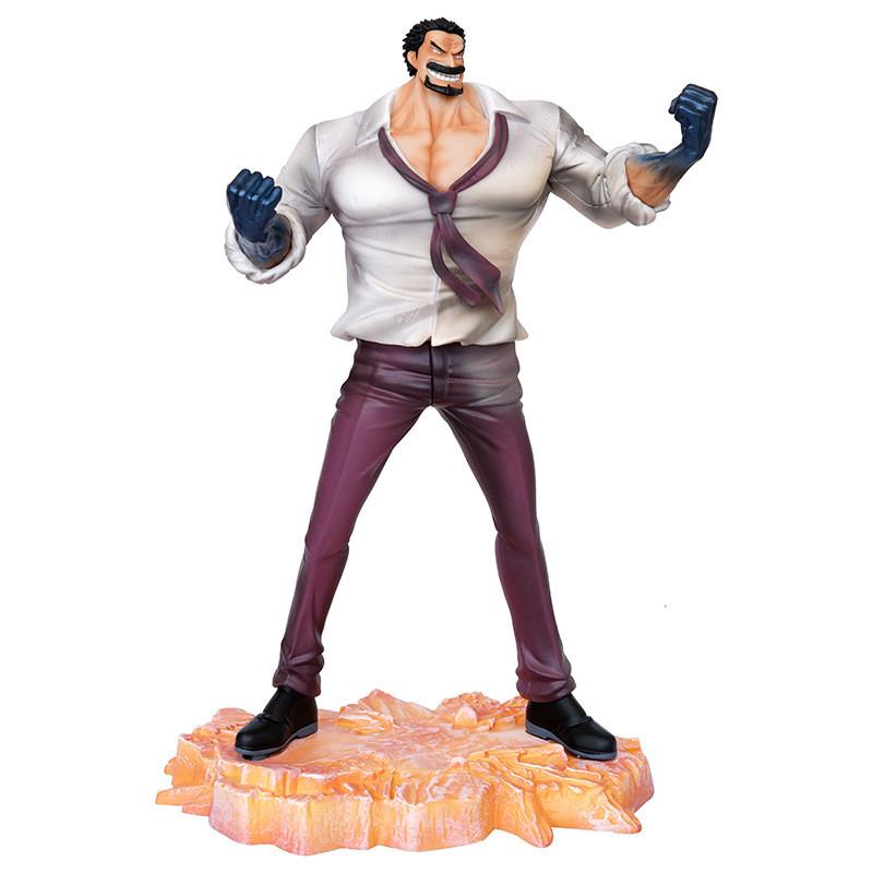 One Piece Anime Pvc Figurine Of Monkey D Garp With Customizable Assembly For Fans Hero Cap White