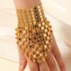 Multi Layer Golden Finger Bracelet Simple Hollow Geometric Pendant  Stage Performance