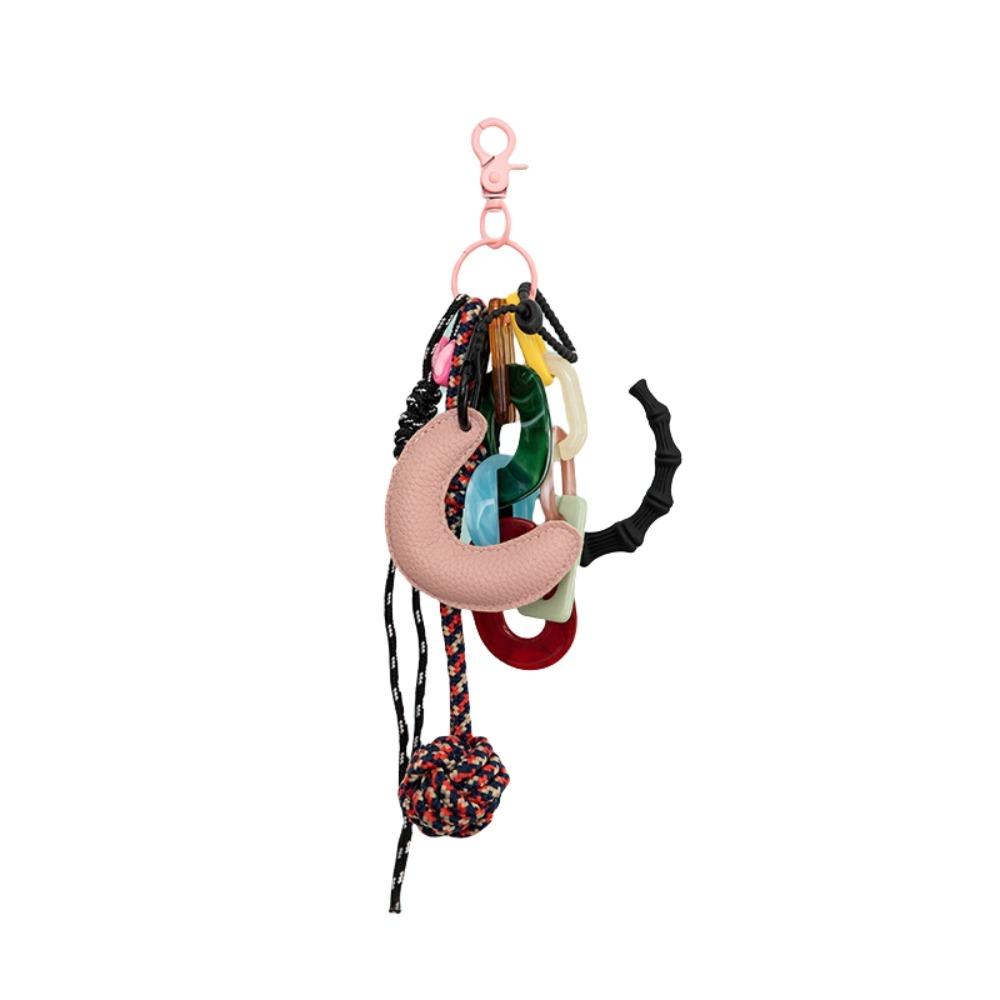 Backpack Decor English Letter PU Keychain Uppercase Letter DIY Keyring  Men/Women