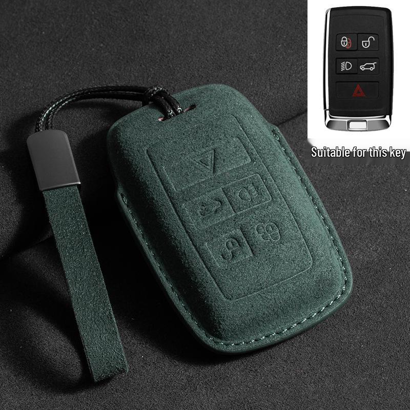 Compatible 3D Suede Key Cover for Land Rover, Range Rover Discovery, Sport 2, and Autobiography 4th/5th Gen Models.