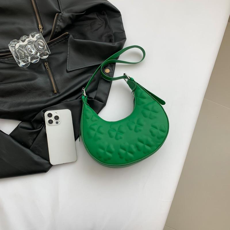 

Текстурная модная жаккардовая женская сумка 2025 новая повседневная женская корейская версия сумка через плечо темпераментная ретро сумка под мышкой зелёный