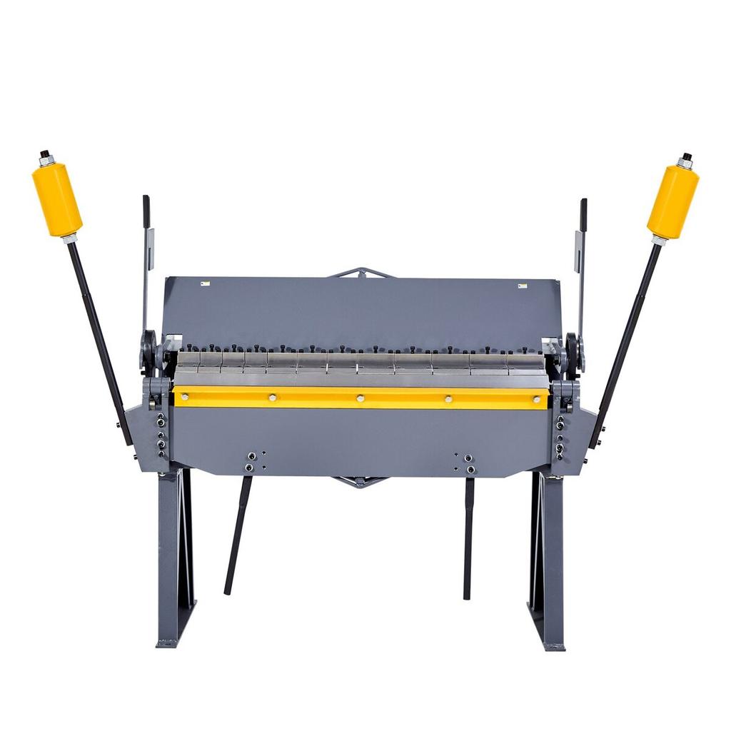 Box and Pan Brake, 1220 mm/48 inch Sheet Metal Bending Brake, 12-Gauge Mild Steel Capacity, 0-135 Degree Adjustable, Metal Bender Machine with 8