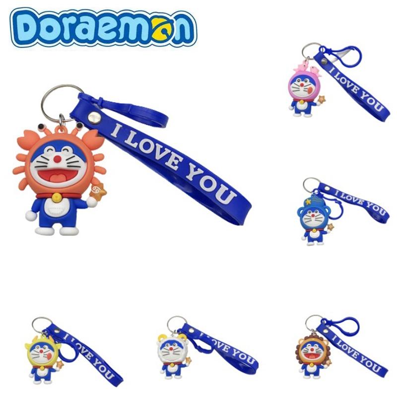 Cute Doraemon Toy Figures Keychain Bag Pendant For Kids Birthday Gift Anime Fans