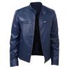 Men's Spring And Fall Stand Collar Long Sleeve Cardigan Motorcycle Jacket Men's Casual Business British Style Coat