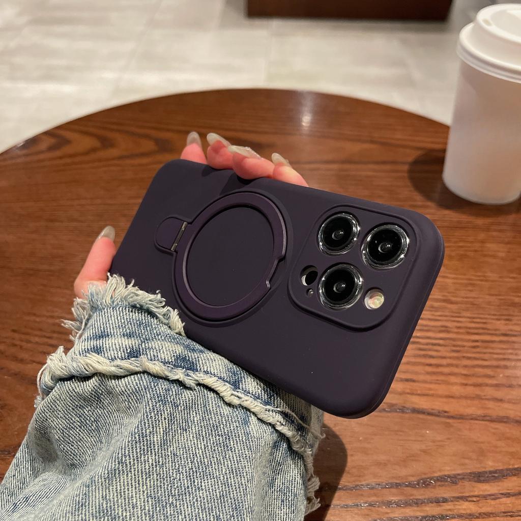 Pure Liquid Silicone Case for Apple iPhone 17 Pro Max - Soft Shockproof with Magnetic Holder Full Cover On iPhone 16/15/14/13/12/11/Pro/Plus/ProMax