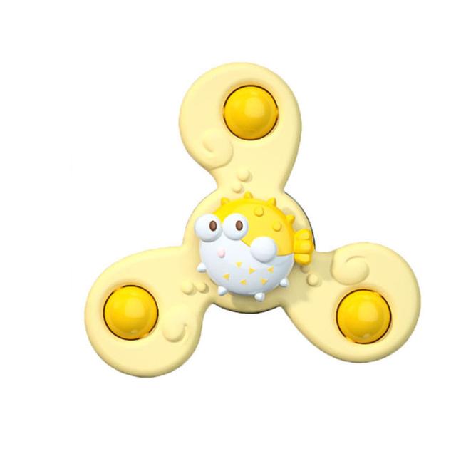 Suction Cup Spinner Baby Toy for 1 2 3 Year Boys Girls Hand Fidget Spinner Sensory Toys Stress Relief Baby Games Rotating Rattle