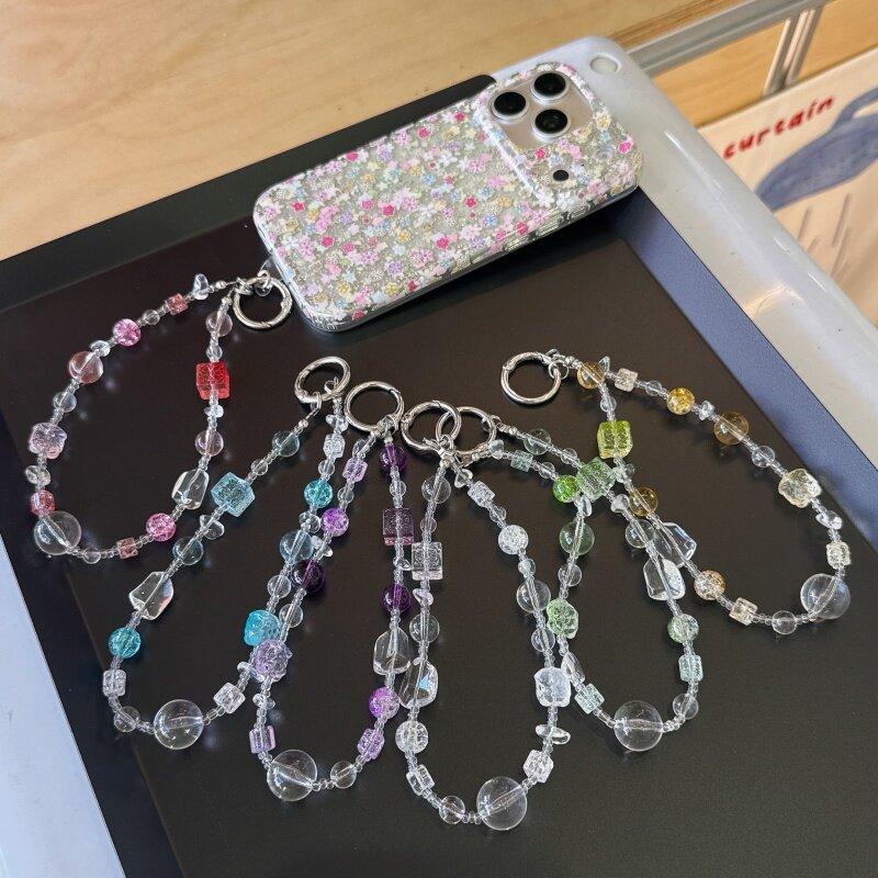 Light Luxury High-End Crystal Bead Mobile Phone Chain,Lnstagram Style Women's Pearl Wrist Bag Decoration,Keychain Hanging chain