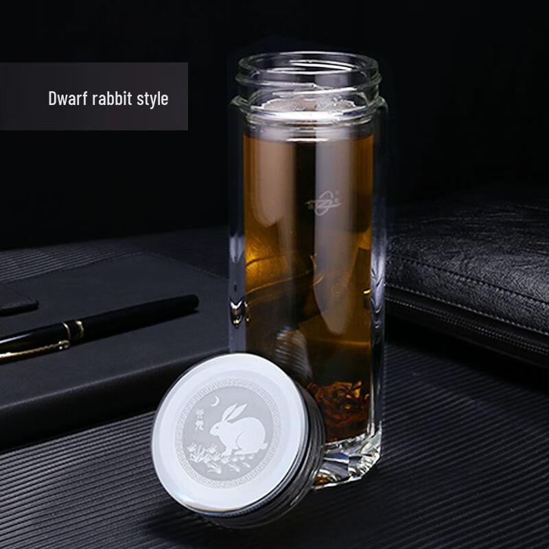 Noah Diamond Double-Layer Glass Tea Cup