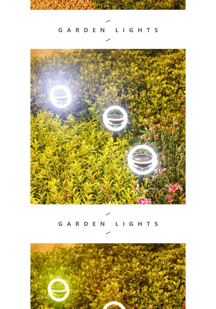 Waterproof Solar Garden Lights: Outdoor Courtyard, Lawn, Flower Bed Decoration with Ground Stake & Sensor