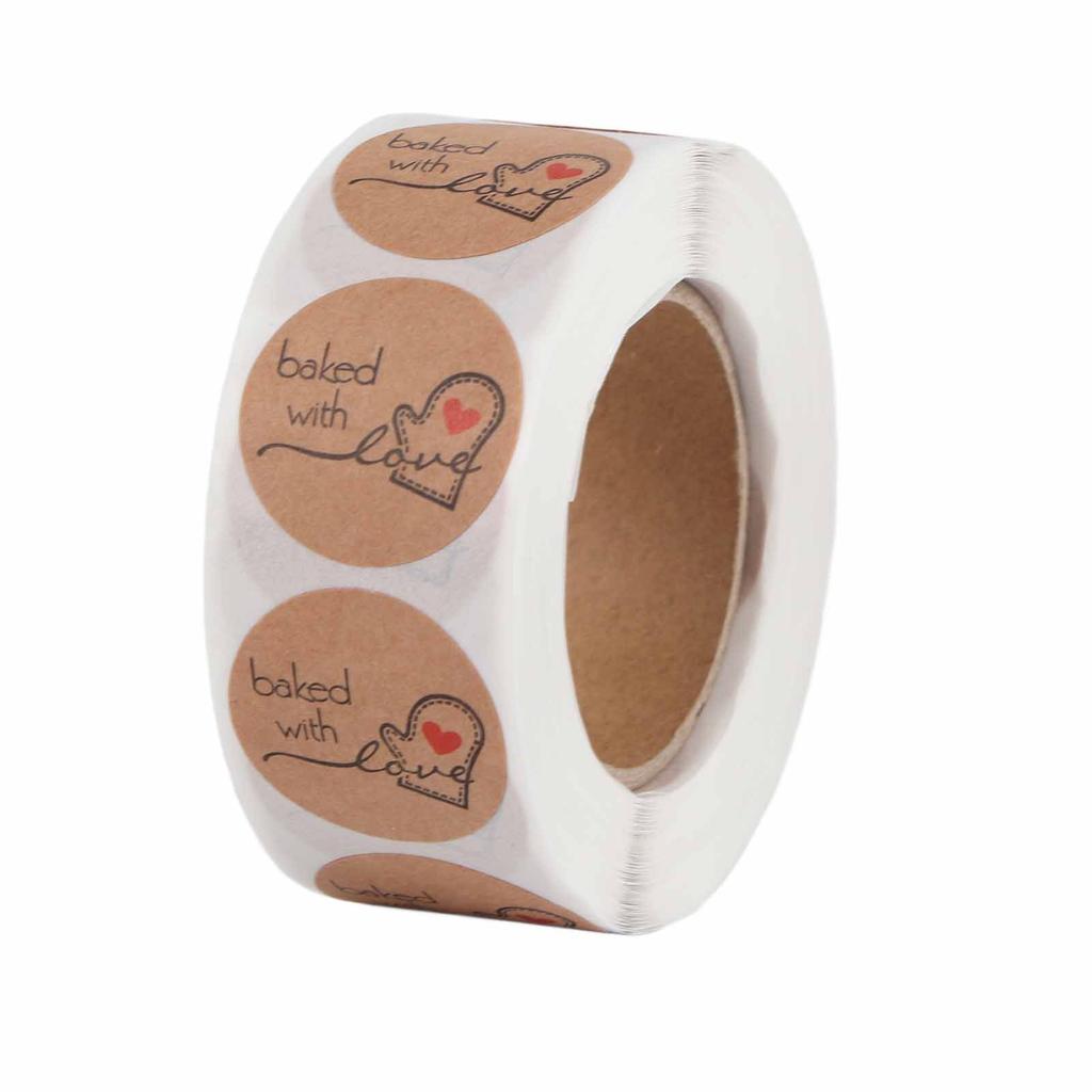 500PCS Baking Designed Decorative Sticker for DIY Desserts Boxes