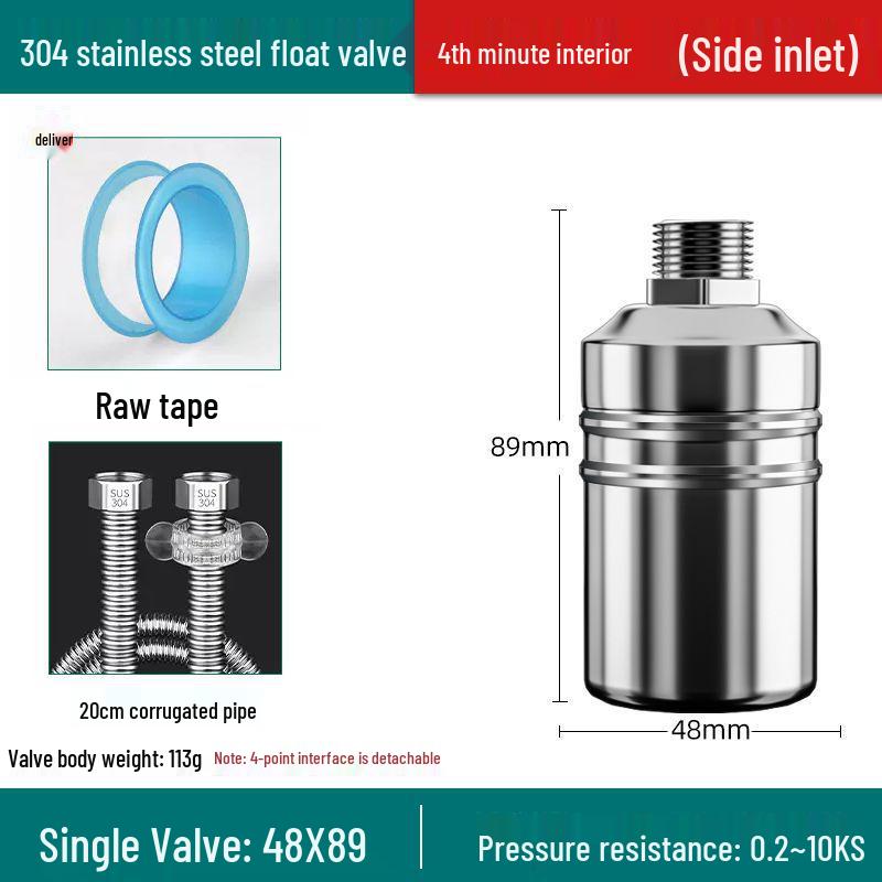 304 Stainless Steel Auto-Stop Water Float Valve for Tank Level Control