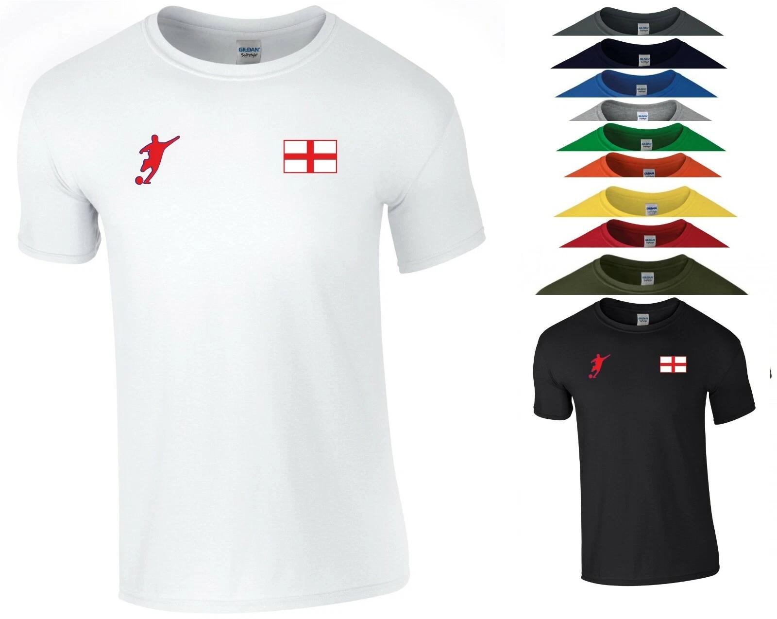 

England Football T Shirt Three Lions Flag Fans Funny Birthday Gift Men Tee Top L