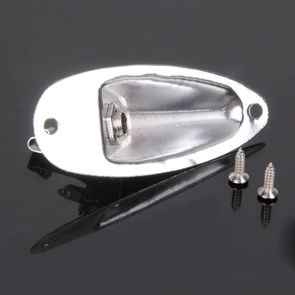 Jack Socket Guitar Jack Plate 6.35mm 1/4" Pickup Jack Replacement Parts Guitar Input Jack